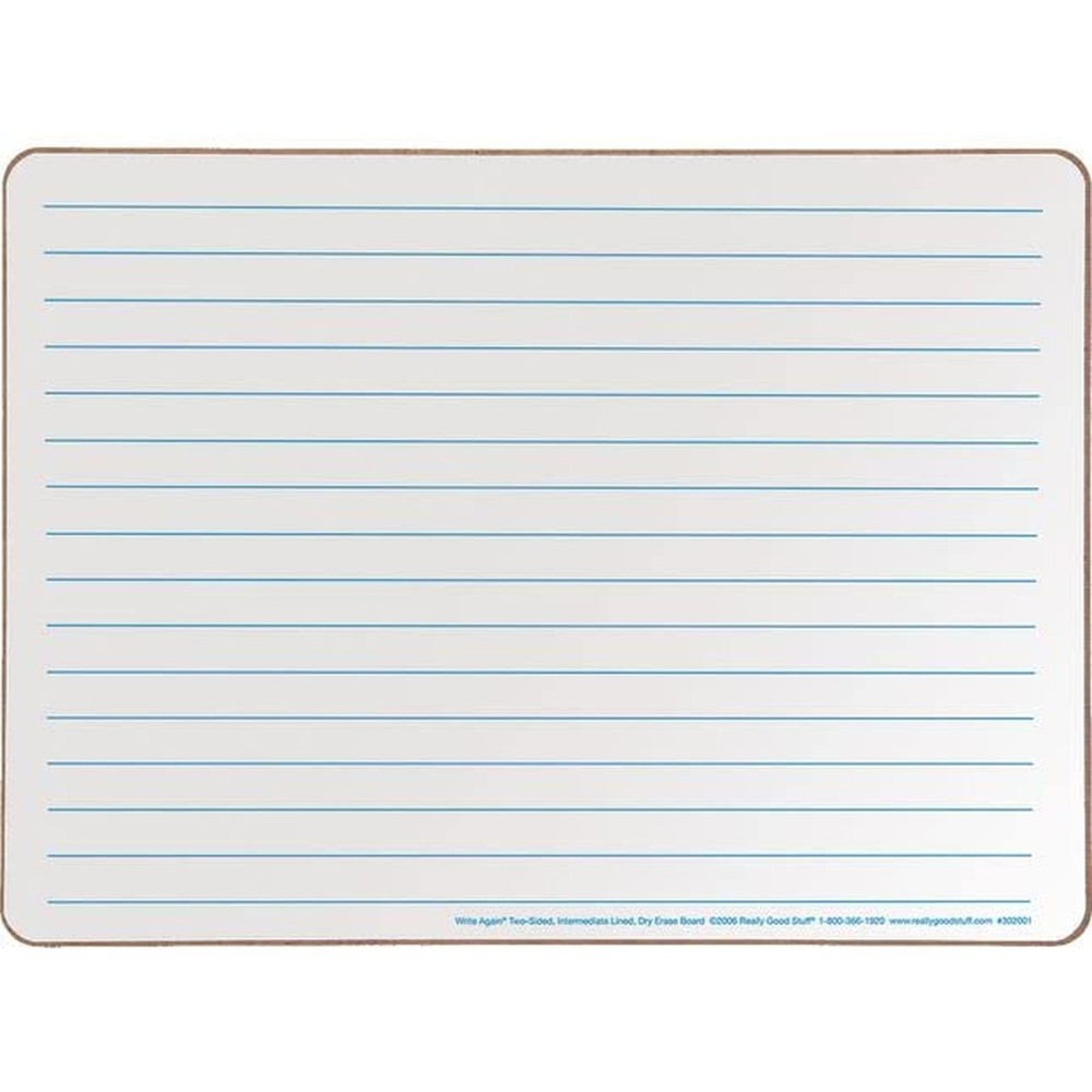 Really Good Stuff Two-Sided Intermediate Lined Write Again Dry Erase Boards