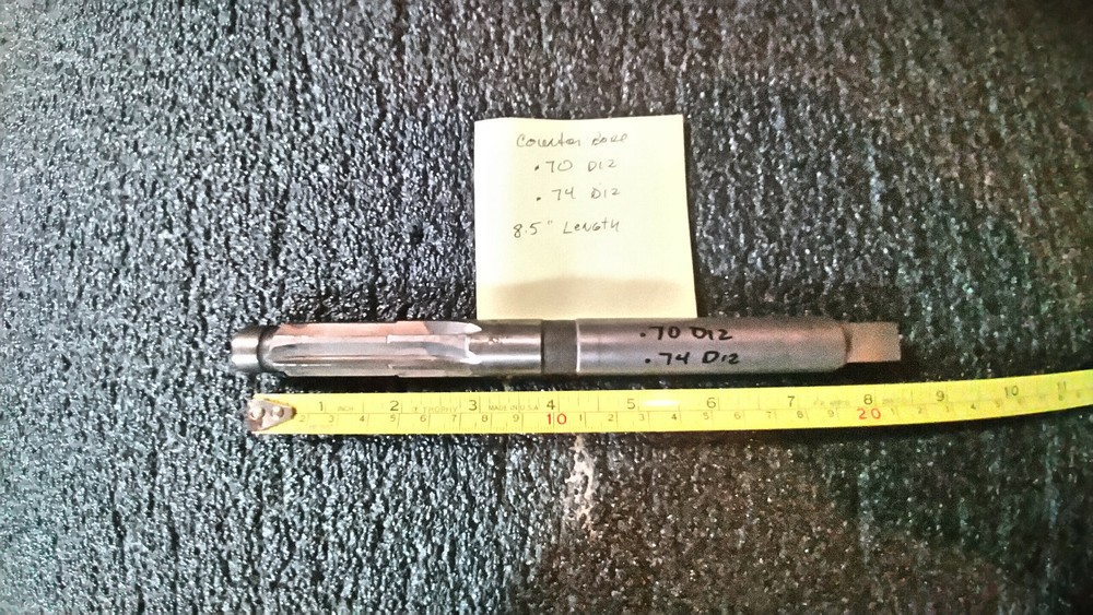 Counter bore Reamer 9" long .70 and .74 step reamer