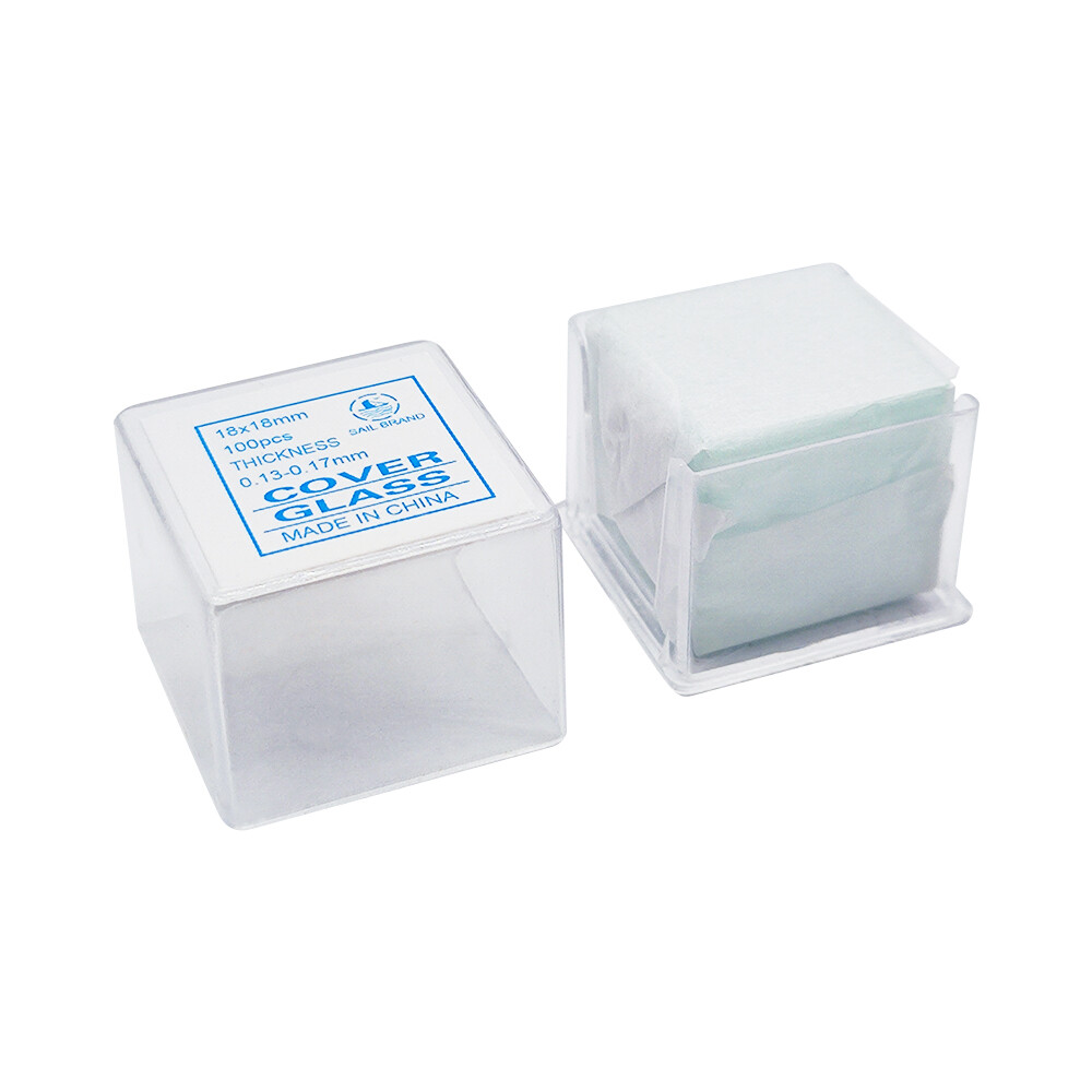 100Pc/pack Transparent Square Glass Slides Coverslips Coverslides For Microscope