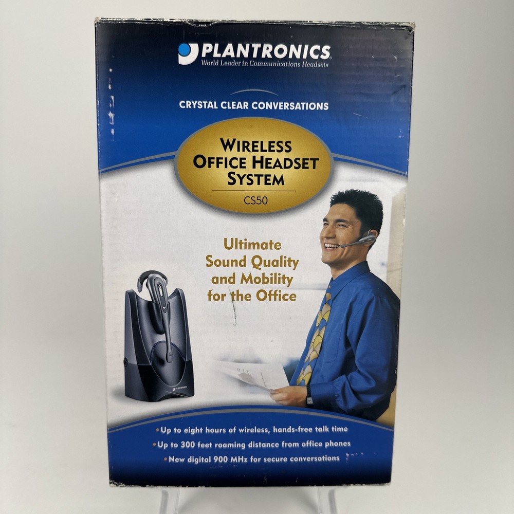 Plantronics CS50 Wireless Headset System Crystal Clear Conversation Complete