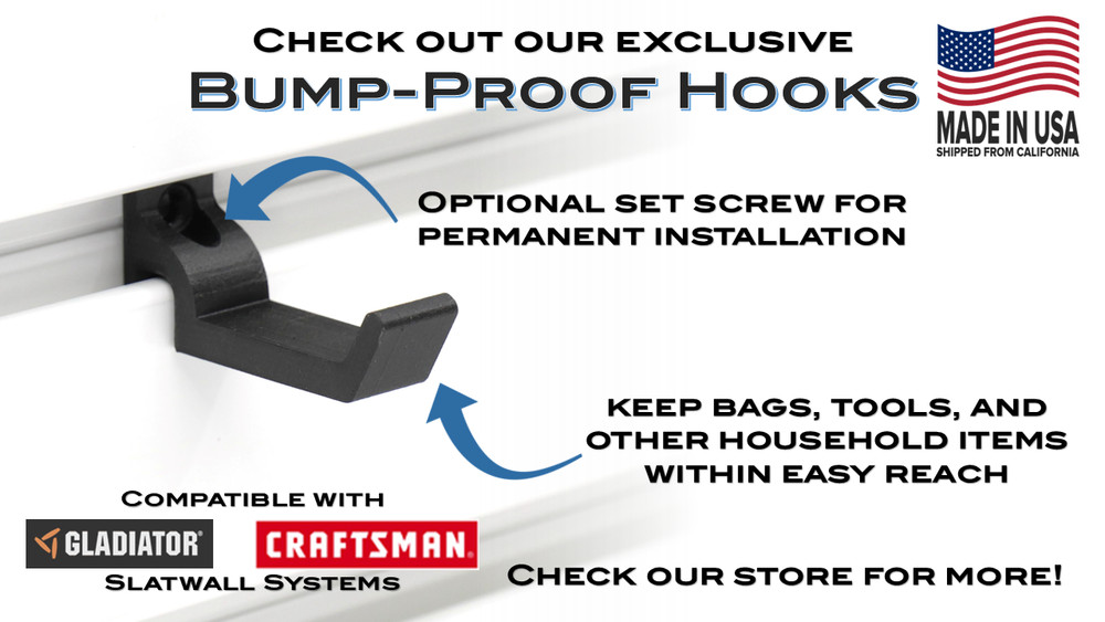 Peg Hooks for Gladiator Gearwall & Geartrack 4-Pack