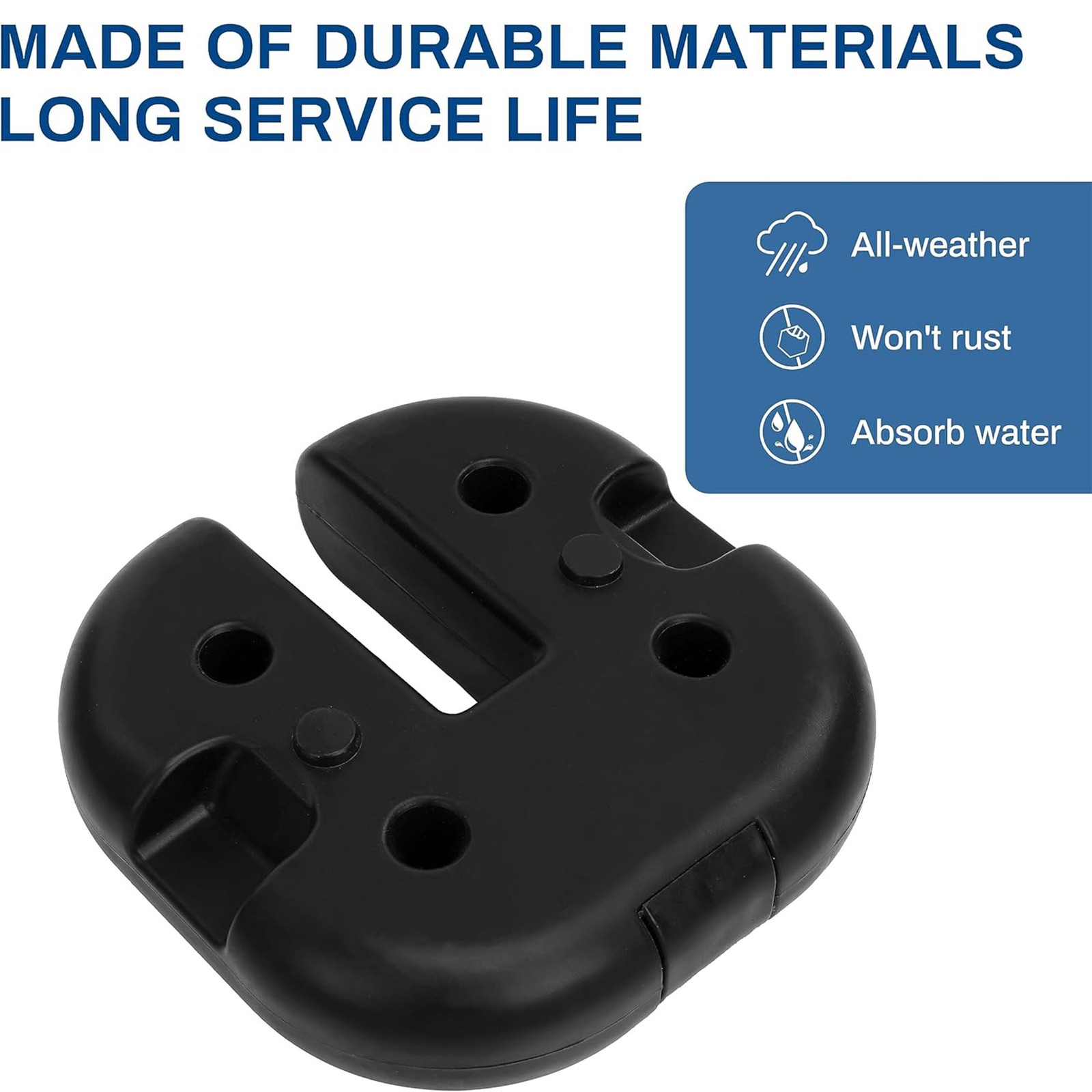 Elevon 4 Pack Canopy Weights to Secure Outdoor Tents, Canopies, Umbrellas, Black