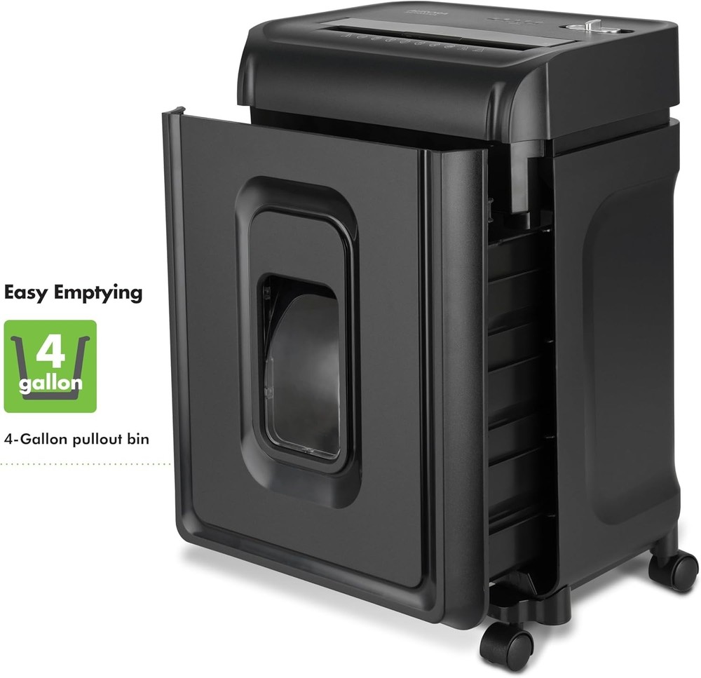 AU1035XA 10-Sheet Crosscut Shredder with 4-Gallon Pullout Bin - Secure & Compact