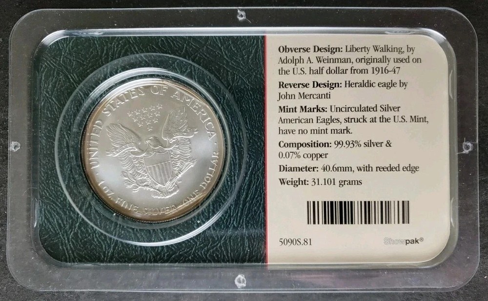 2003 UNCIRCULATED SILVER EAGLE LITTLETON RETAIL PACKAGED