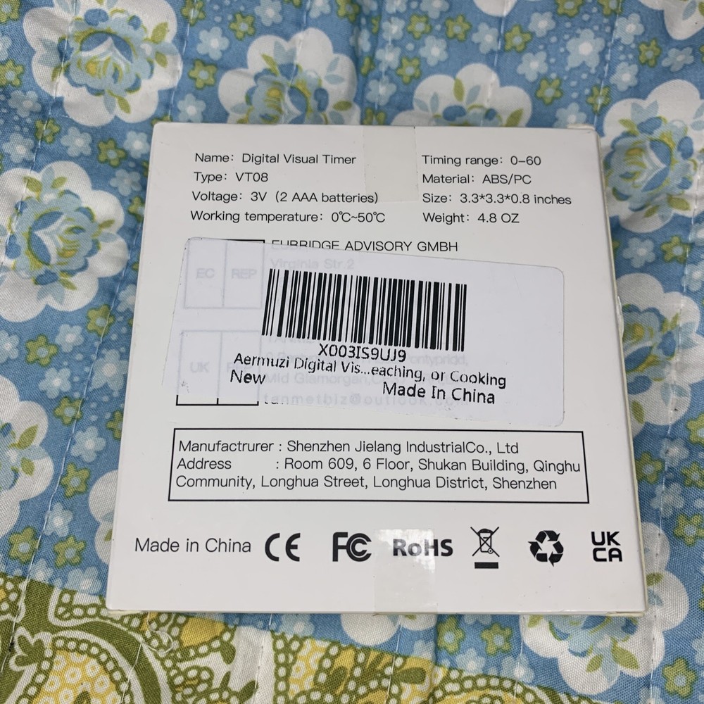 Digital Visual Timer with 4.3-Inch Colored Screen, 60-Minute Silent Countdown