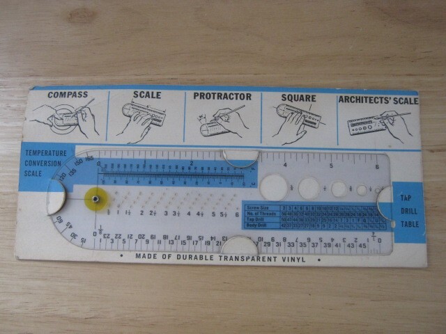 Drafting & Machinist Tool, Compass, Protractor, Square, Architects' Scale