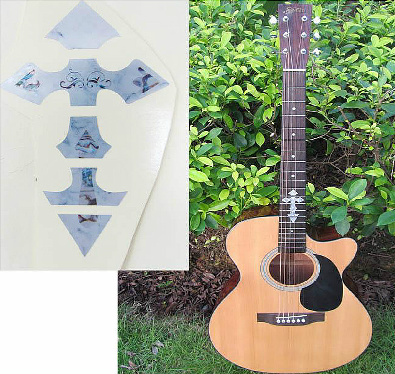 Guitar Inlay Stickers Cross Pattern Decals