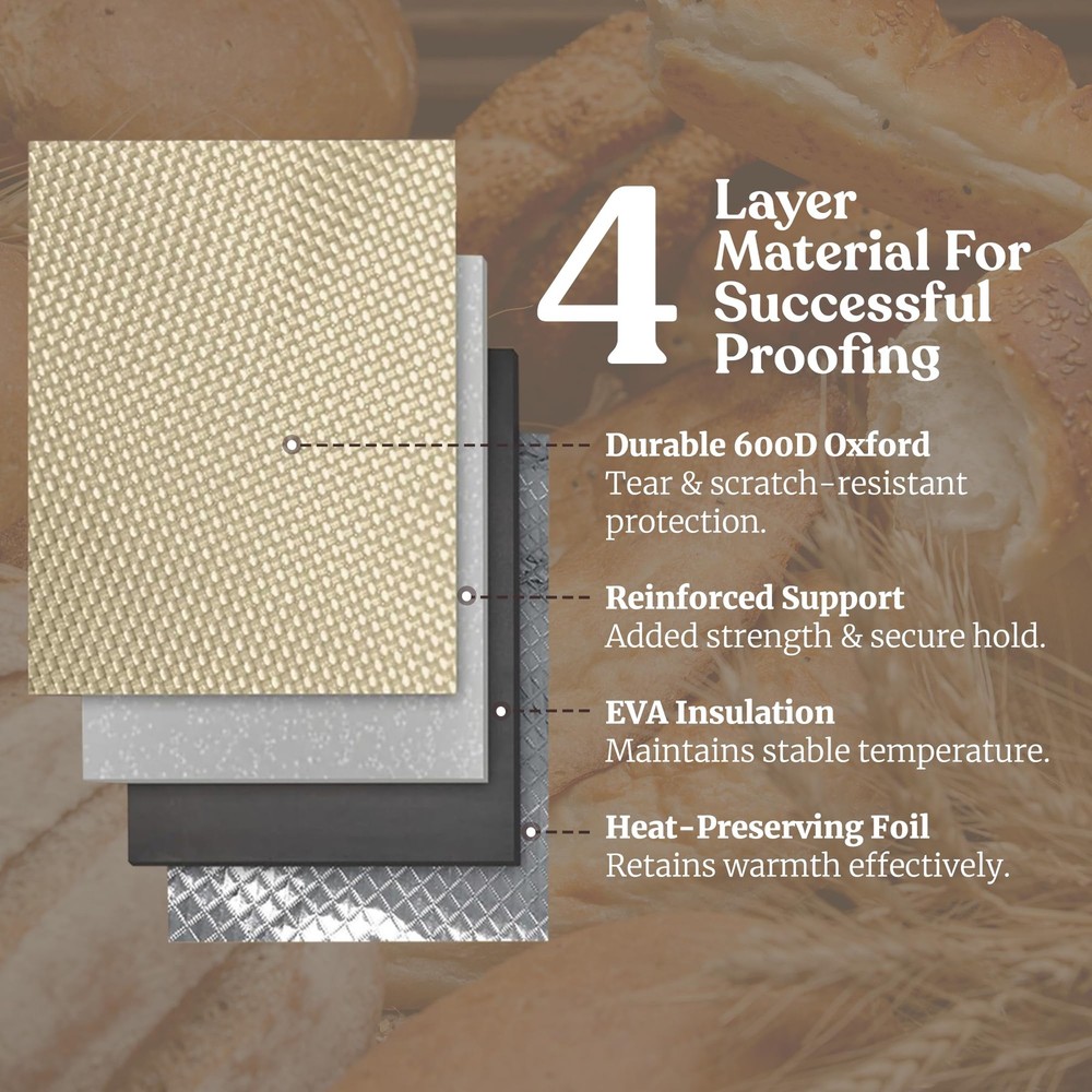 Bread Proofing Box – Bread Proofer, Dough Fermentation Box with Carry Bag, Sourd