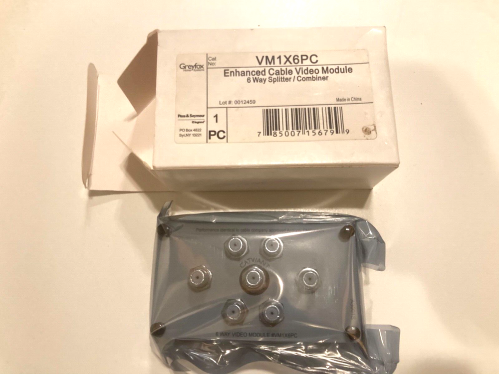 Greyfox Home Systems Enhanced 6 Way Cable Video Module Splitter Combiner VM1X6PC