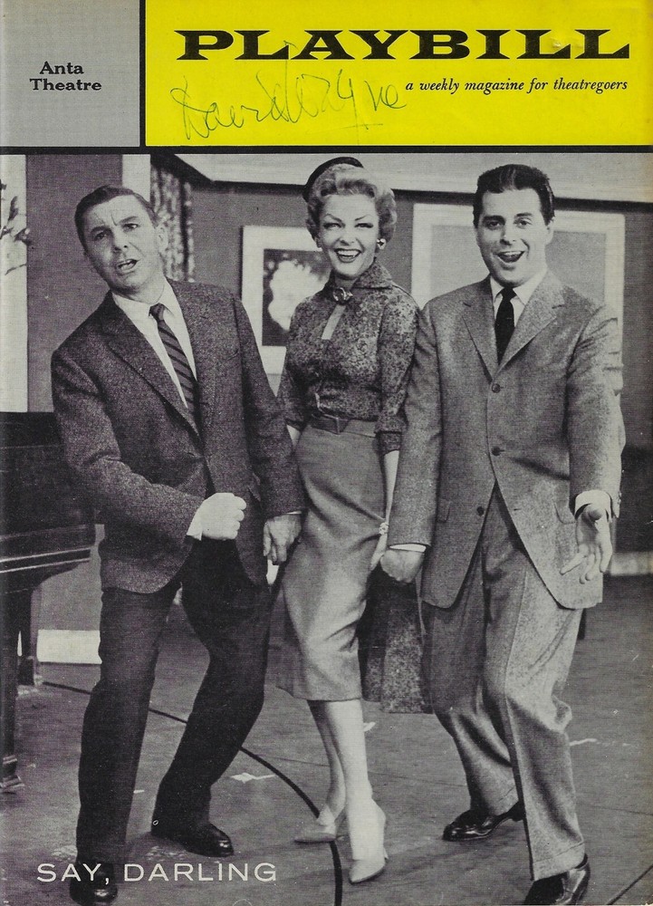 David Wayne (Signed) "SAY, DARLING" Constance Ford / Jerome Cowan 1958 Playbill