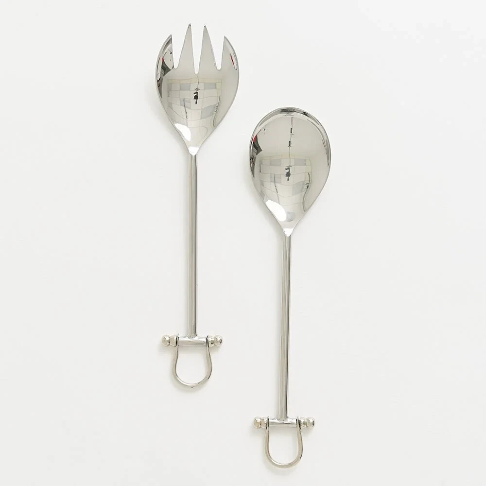 Pomegranate Silver Stirrup Serving Set - New in Box - $64 MSRP