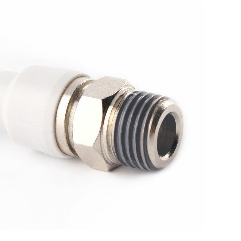 Male Threaded Pneumatic Push In Fitting High Speed Rotation Connectors Straight