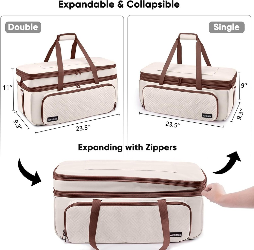Double-Layer Carrying Case Compatible with Cricut Maker 4, Explore 4 Storage Bag