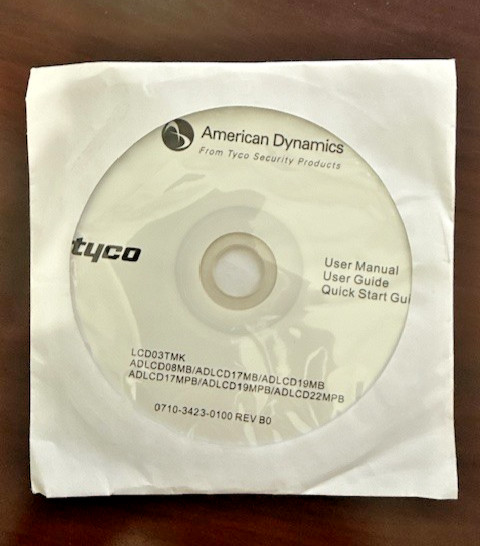 American Dynamics User Manual User Guide Quick Start Guide CD
