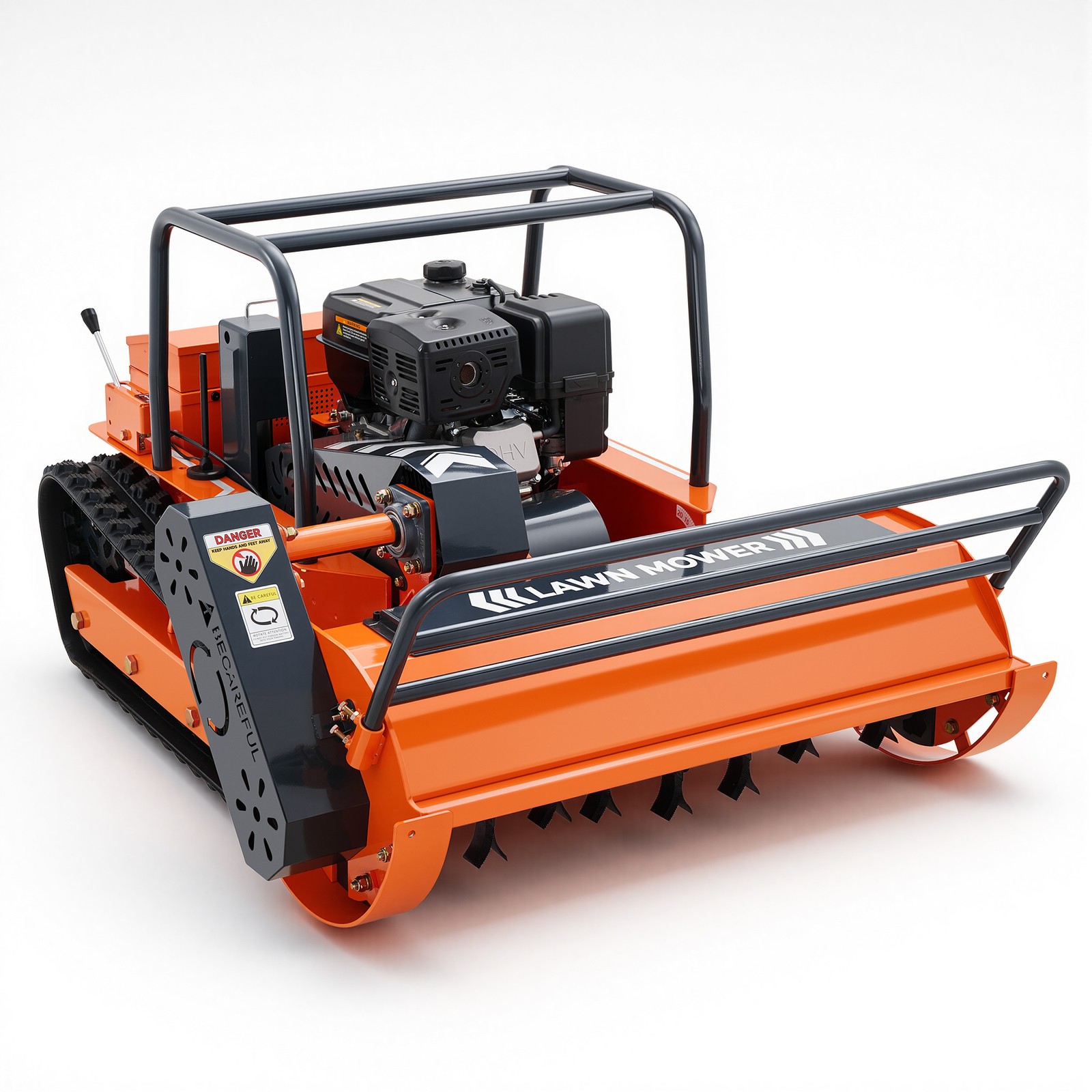 459cc Hybrid Robot Remote Control Lawn Mower 13.6hp Crawler Mower 45° Climbing