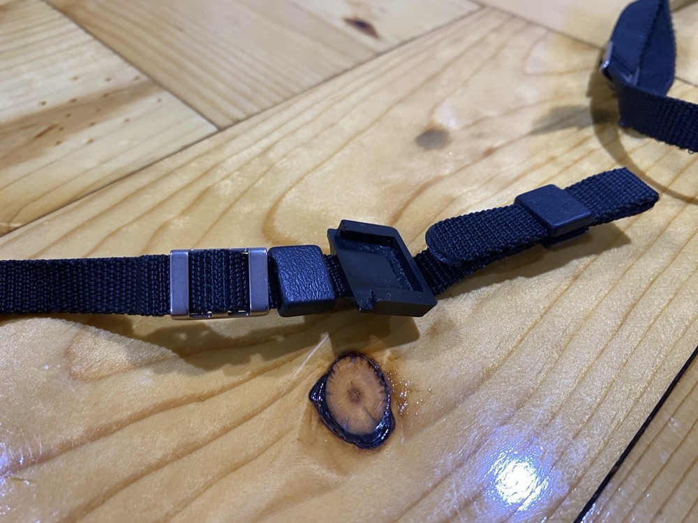Vintage MINOLTA black CAMERA NECK STRAP, Genuine