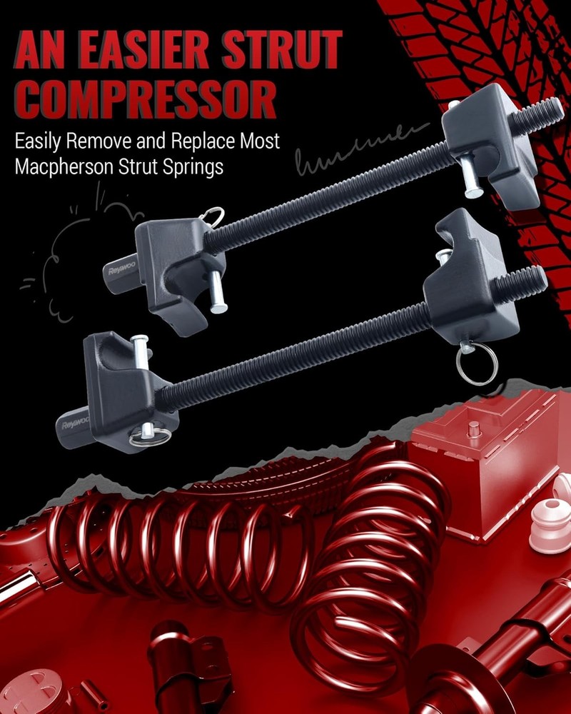 Reywoo Spring Compressor Tool, Heavy-Duty Coil Spring Compressor Tool with Locki