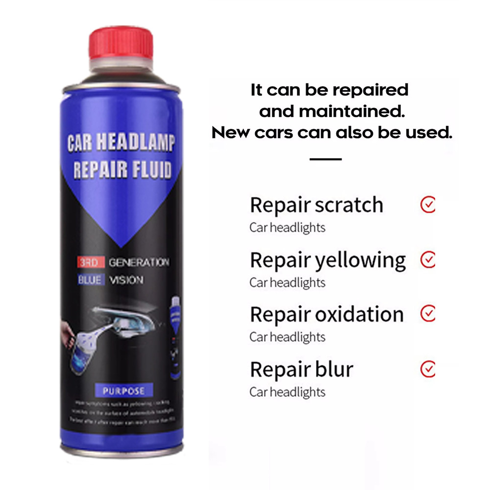 Headlight Restoration Kit 300g Liquid Polymer Repair Polish Tool Set for Cars US