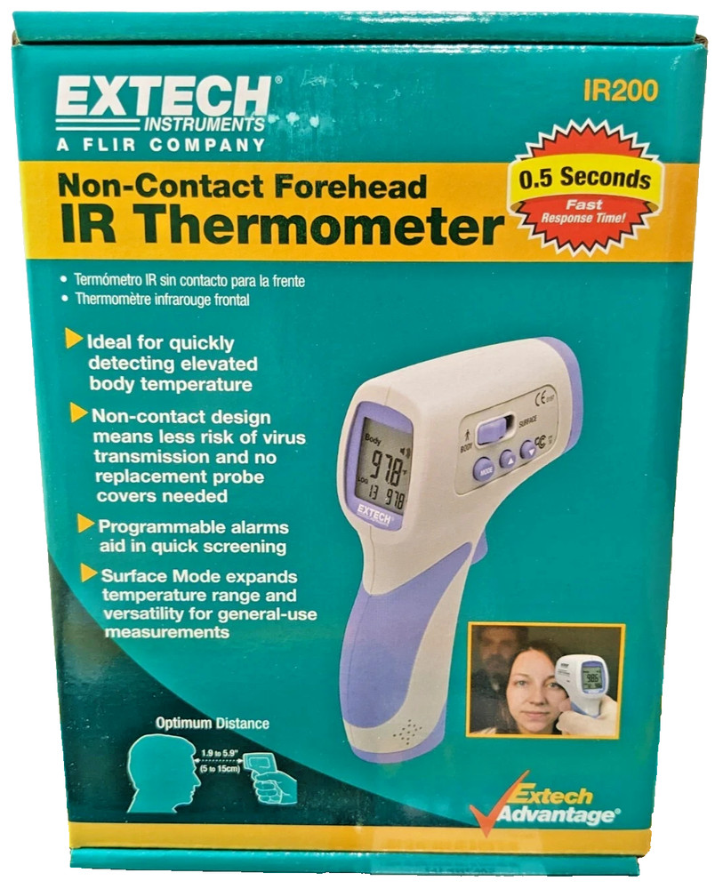 Extech Non-Contact Forehead Infrared Thermometer IR200
