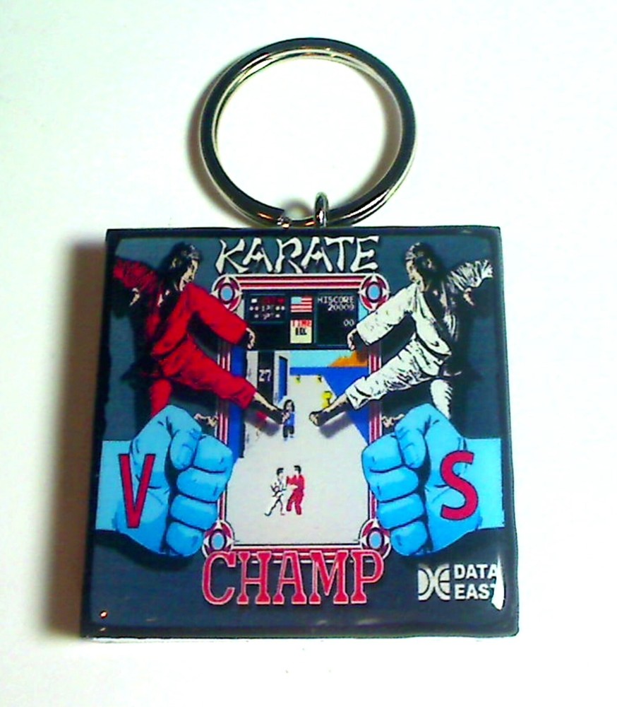 Karate Champ  Arcade Coin Door accessory Keychain