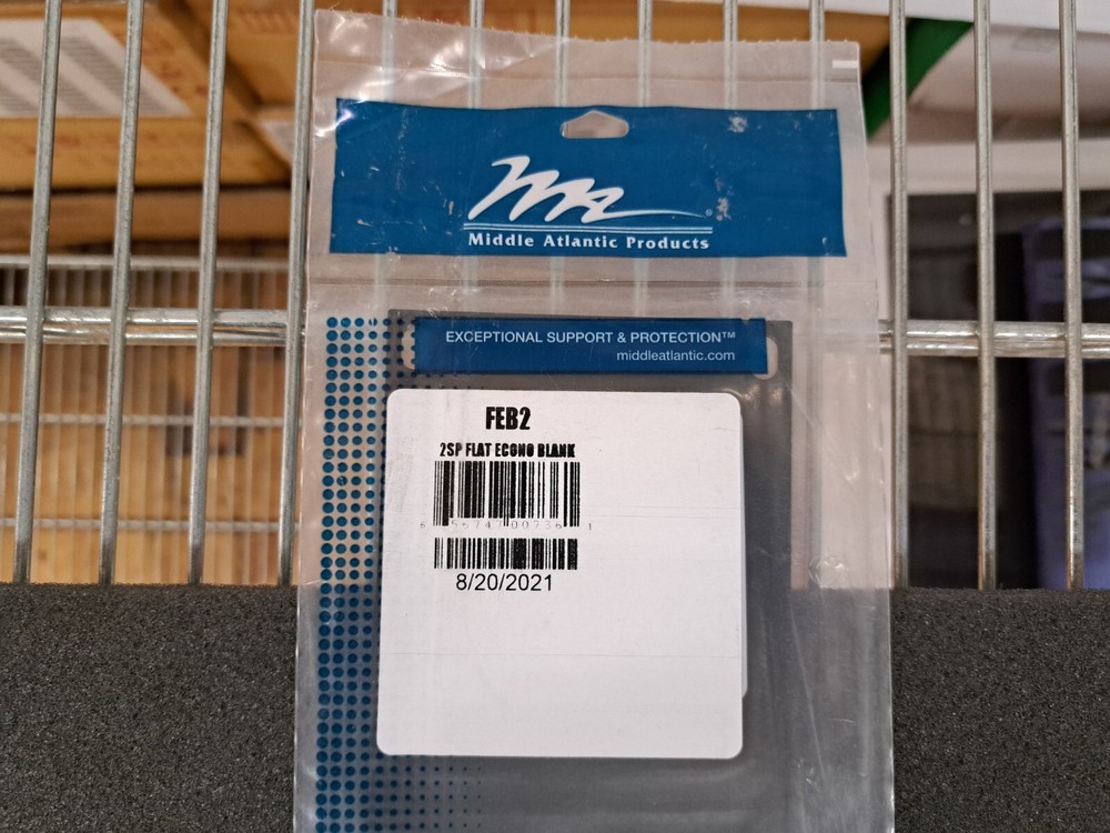 New, Middle Atlantic, FEB2, 2U Flat Blank Panel