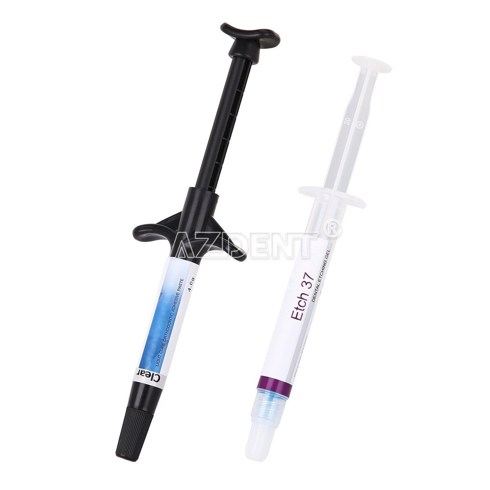 Dentex Dental Orthodontic Bonding Light Cure Adhesive Paste Primer Etchant Kit