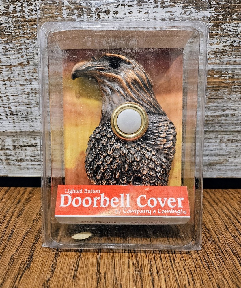 Lighted Button "Eagle Bronze" Doorbell Cover! New in Box!
