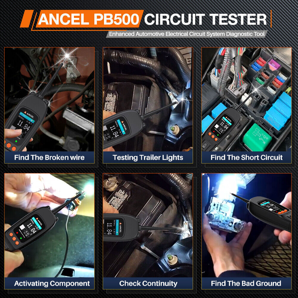 ANCEL PB500 12V&24V PowerScan Circuit Tester Electrical Probe Power Scanner Tool