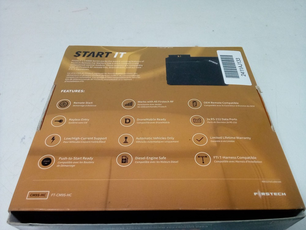 Start It FT-CM9S-HC Universal Remote Start IT Controller 3x Lock Start
