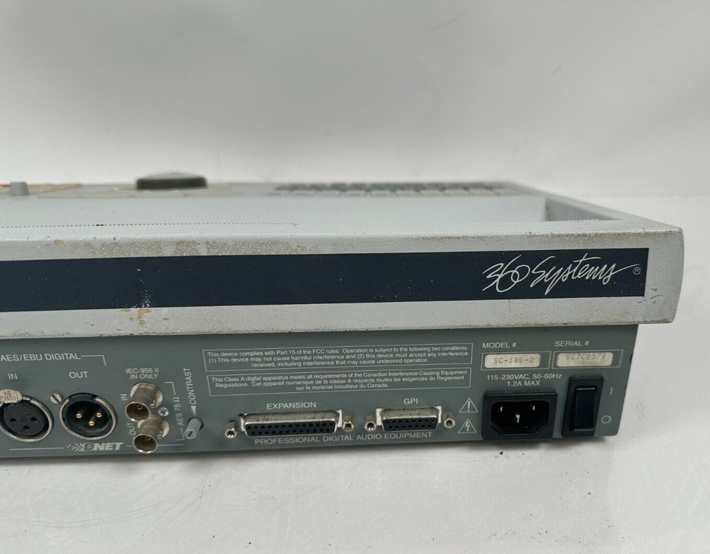 360 Systems SC-180-2 Shortcut Personal Audio Editor