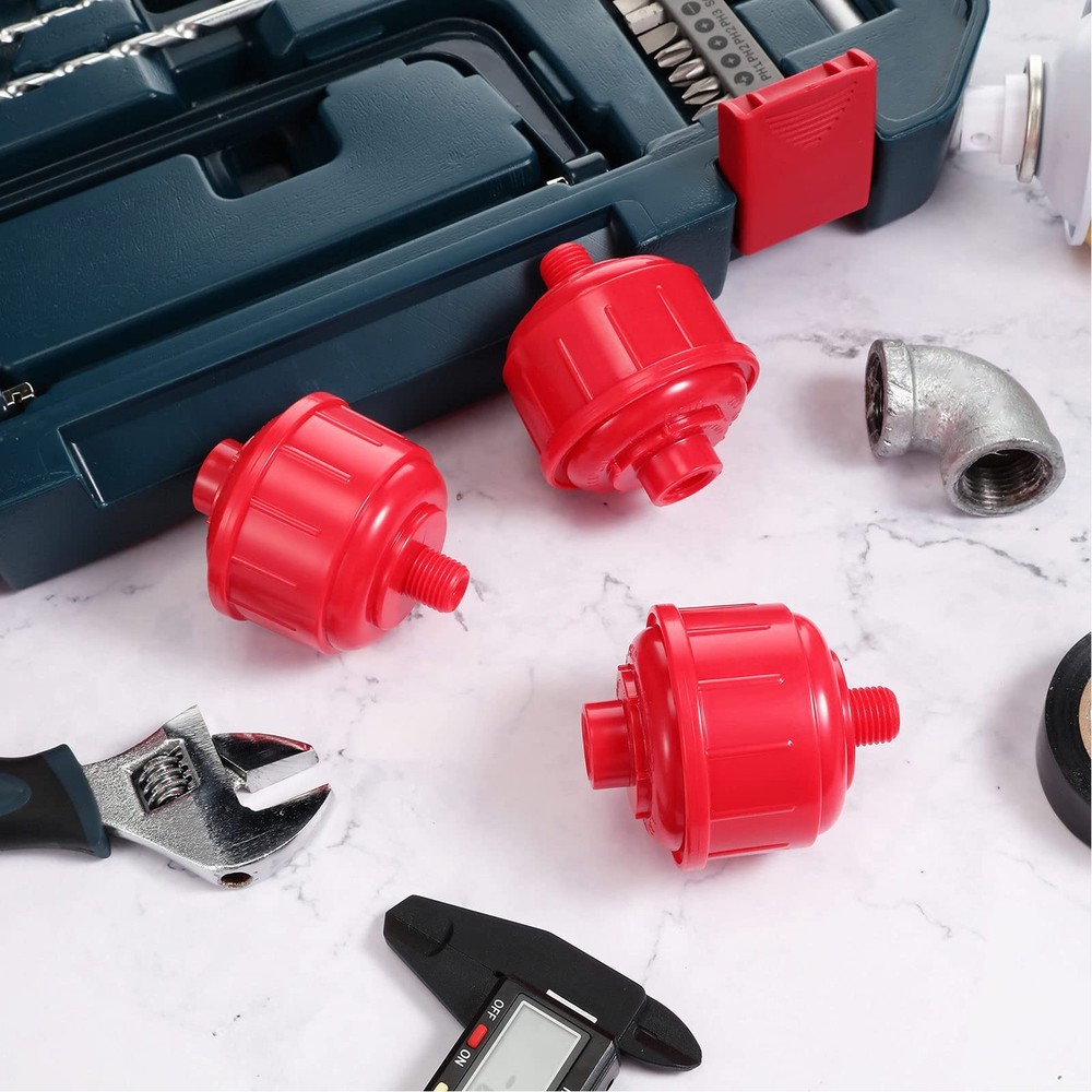10PCS Disposable Spray Filter Red Wear Resistant 1/4in Thread Plastic