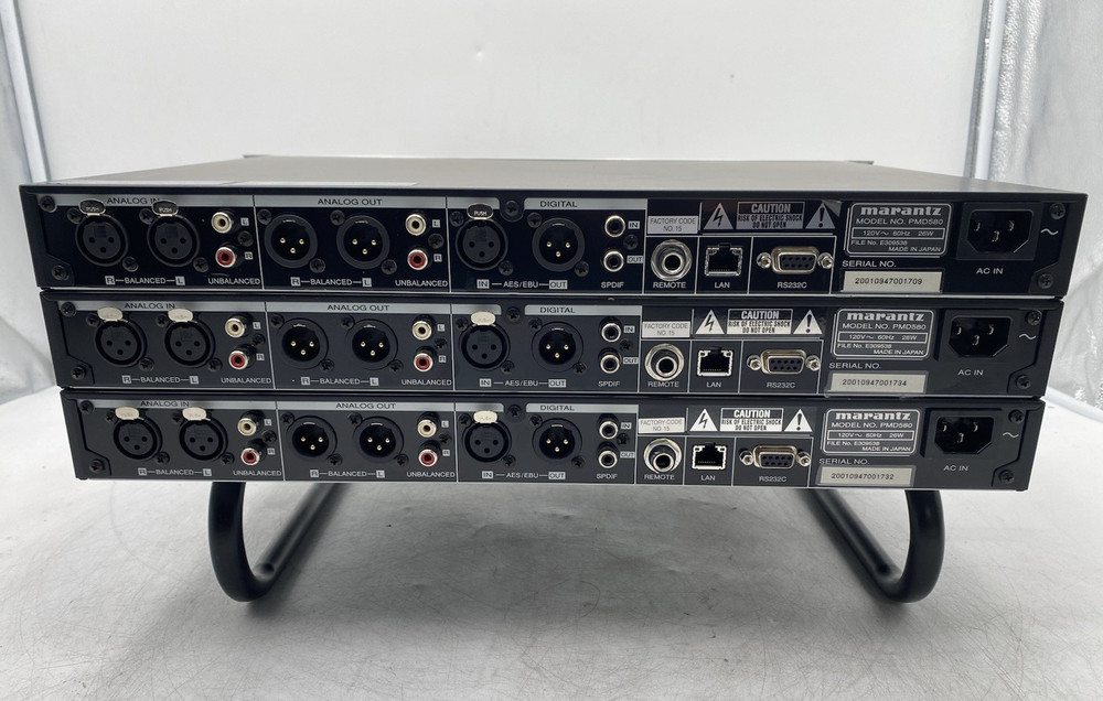 Lot of 3 Marantz PMD580 Rack-Mount CompactFlash Network Solid State Recorder