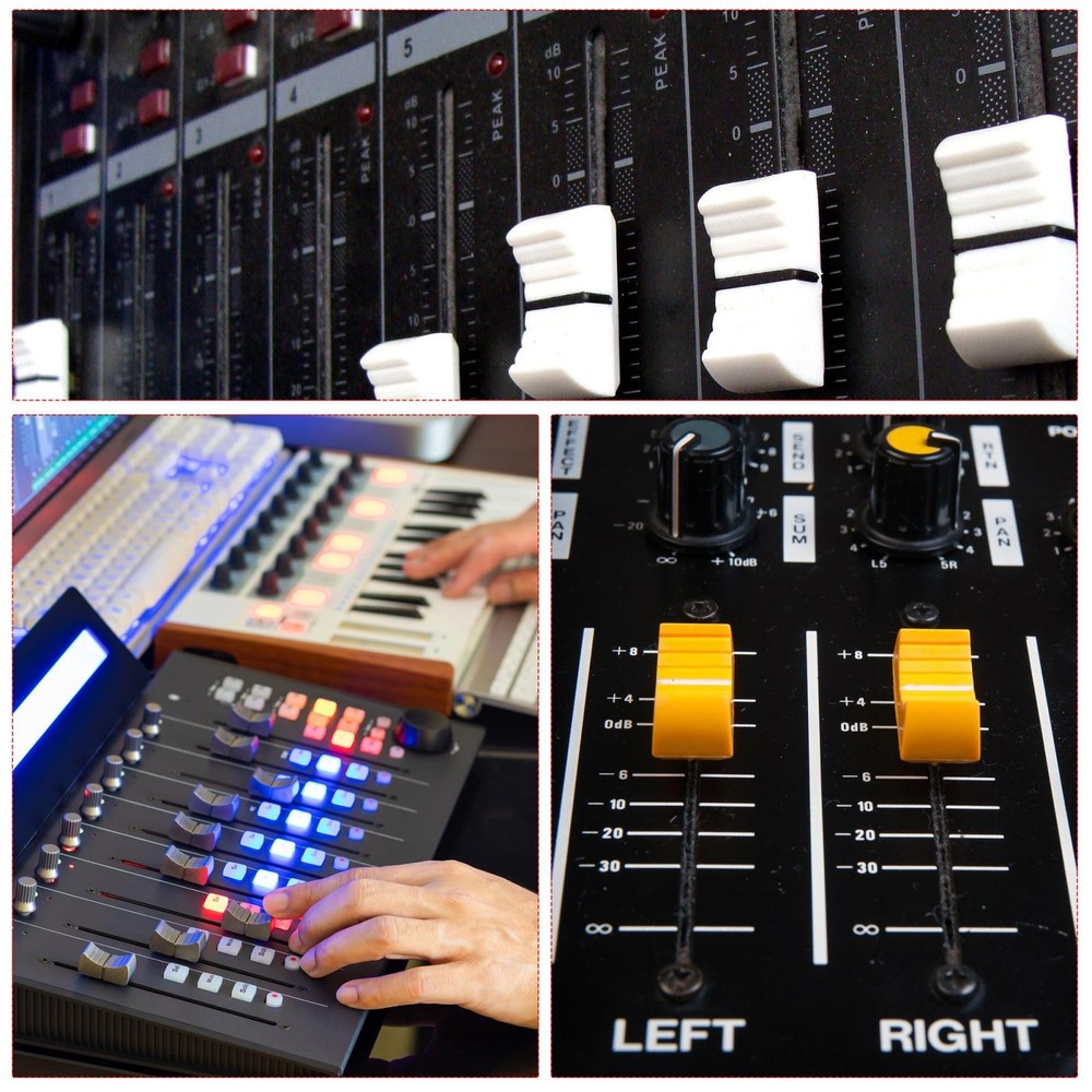 Console Mixer Slider Fader Knobs Replacement for Potentiometer Grey 20PC