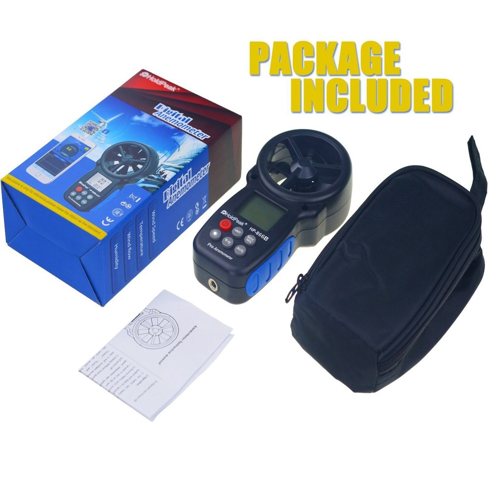 Digital Anemometer Wind Speed Meter Wind Measuring Air Flow Meter Velometer
