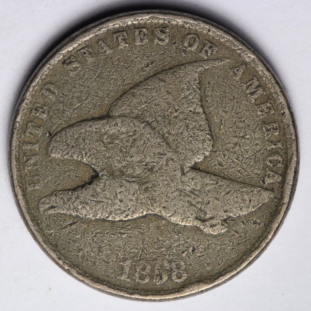 1858 F.E. S.L. Flying Eagle Cent Penny CHOICE GOOD E290 T