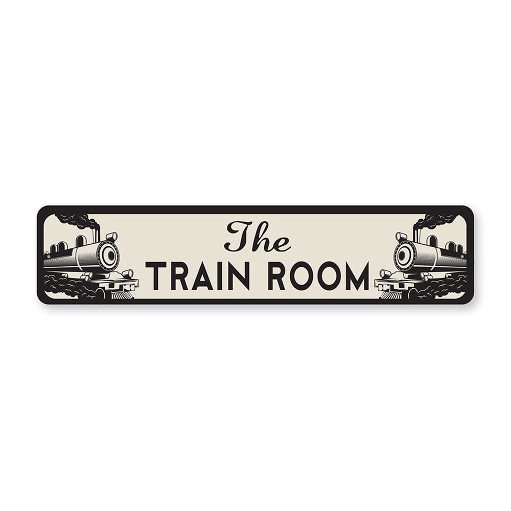 The Train Room Metal Sign