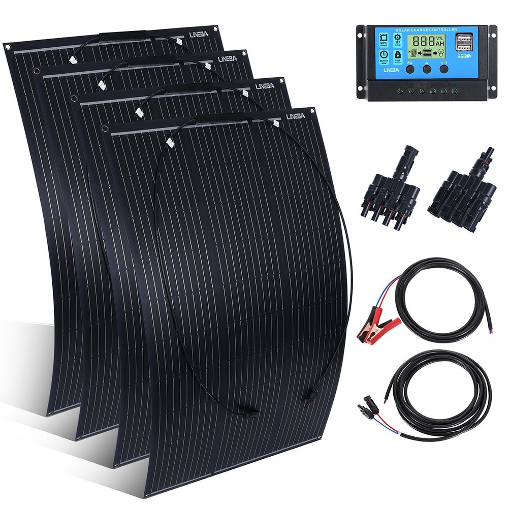 Complete Solar Panel Kit 5000W Power Inverter Set 12V Battery Charger Controller