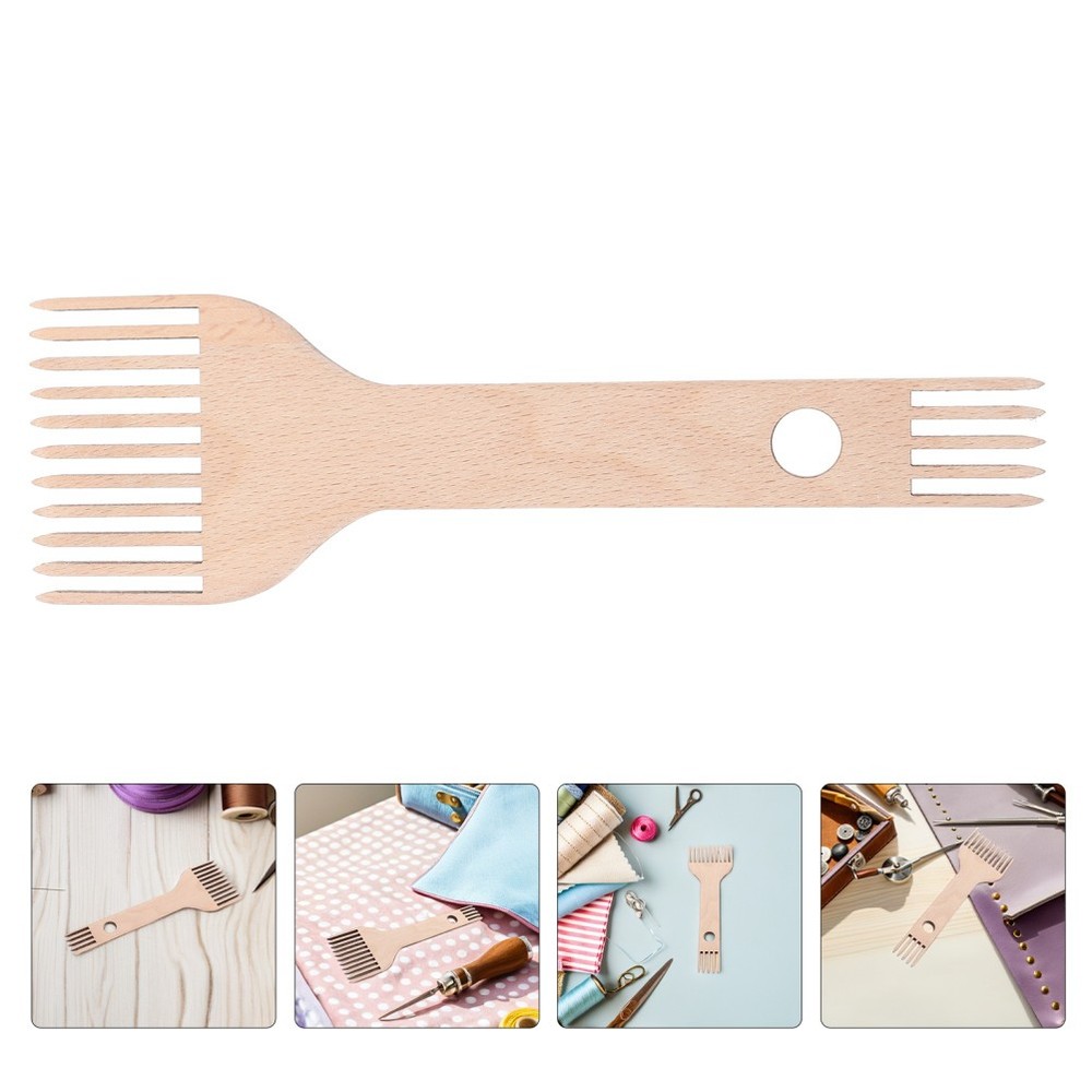 2 Pcs Loom Set Tapestry Weaving Comb Double-ended Knitting Machine