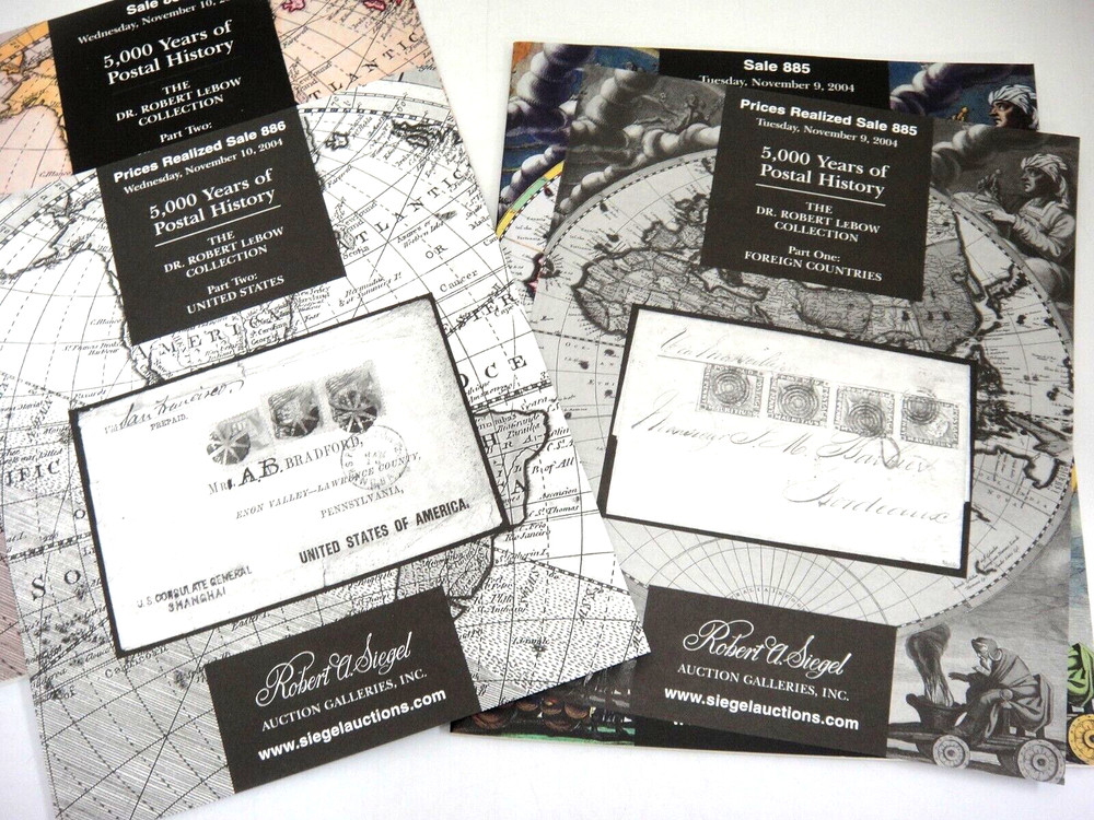 Siegel Stamp Auction Catalog w Prices Realized Robert Lebow US Foreign 2004