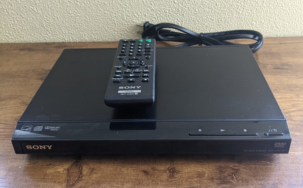 👀 Video Sony DVP-SR210P CD DVD Player w/ Remote RCA Tested & Working!