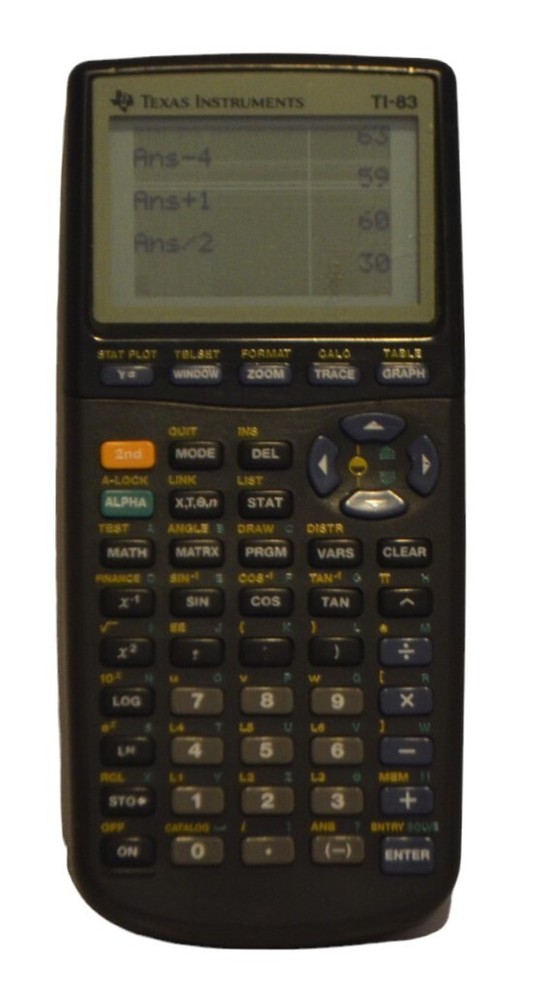 Texas Instruments TI-83 Calculator Graphing Programmable Scientific NO COVER