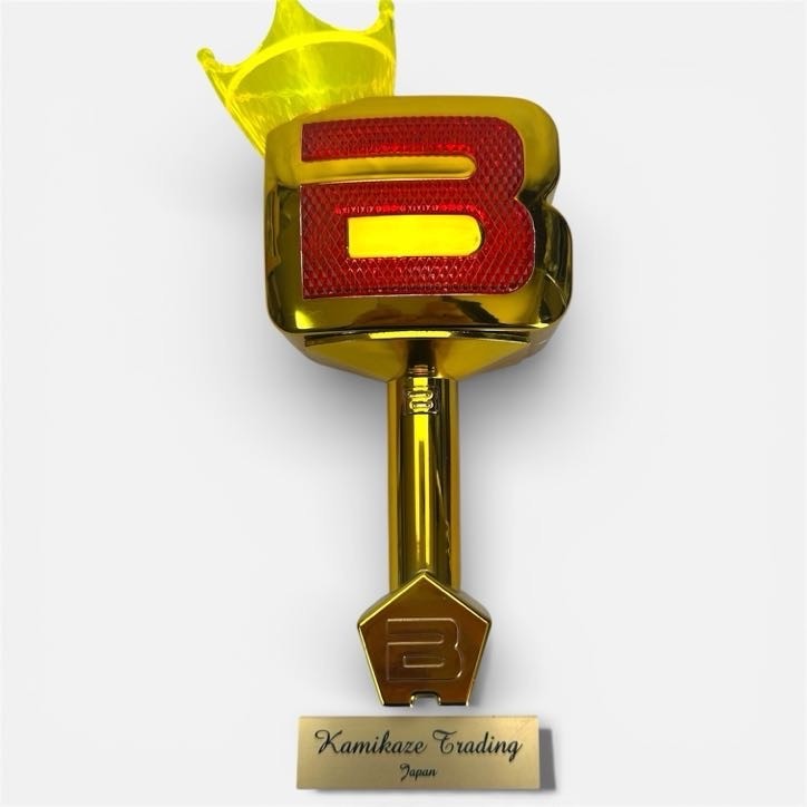 BIGBANG Official 10th Anniversary Gold Light Stick with Strap Tested Rare