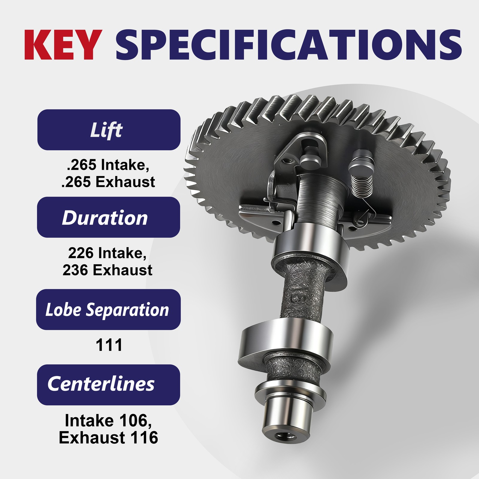 HOT265 Camshaft For 212cc Non-Hemi Predator to Improve Engine's Power Torque