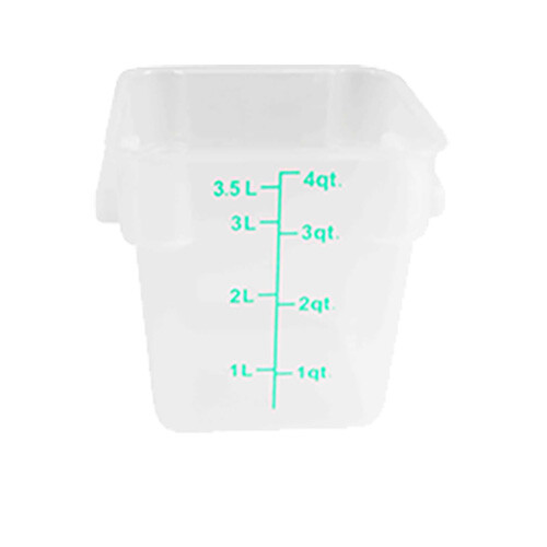 Thunder Group PLSFT004TL 4 Quart Translucent Square Food Storage Container