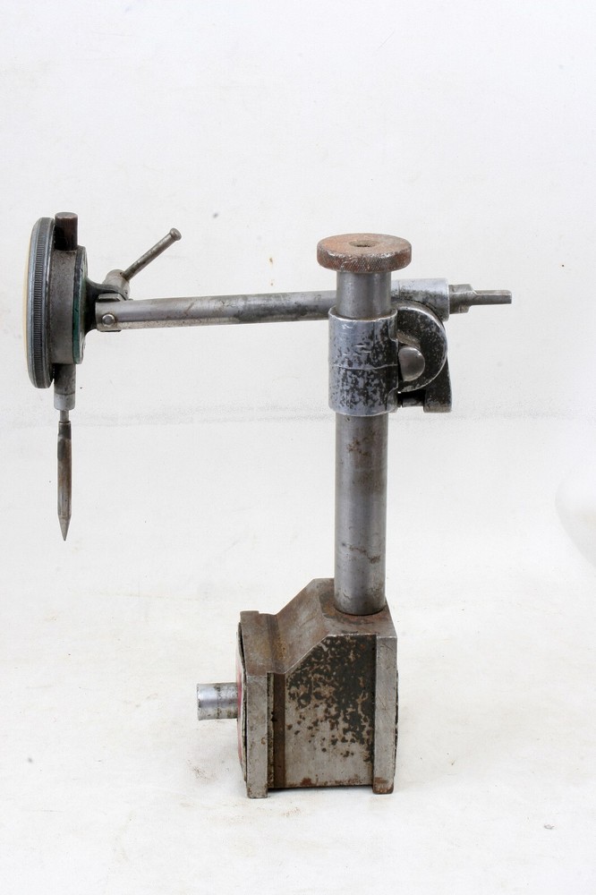Well-used Eclipse No 901 magnetic base + Standard 311 dial indicator