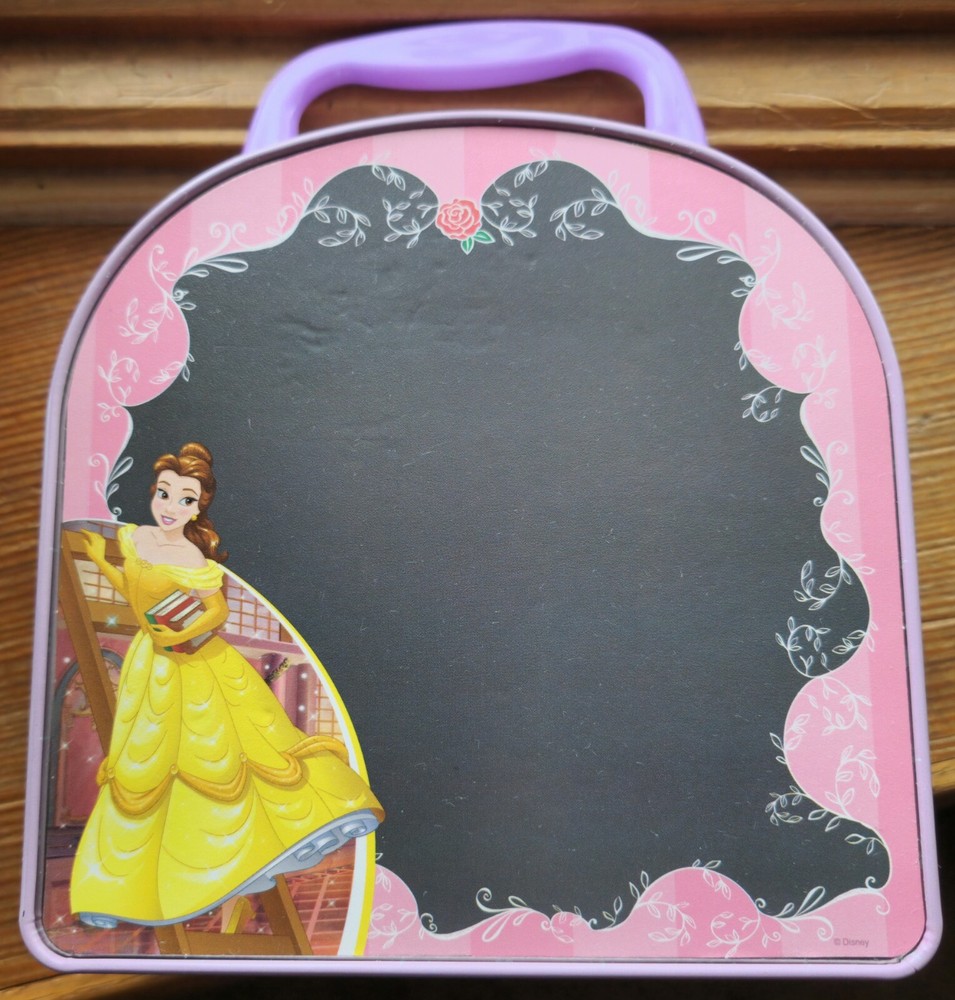 Disney Princess Handled Tin Box with Chalk Board Back