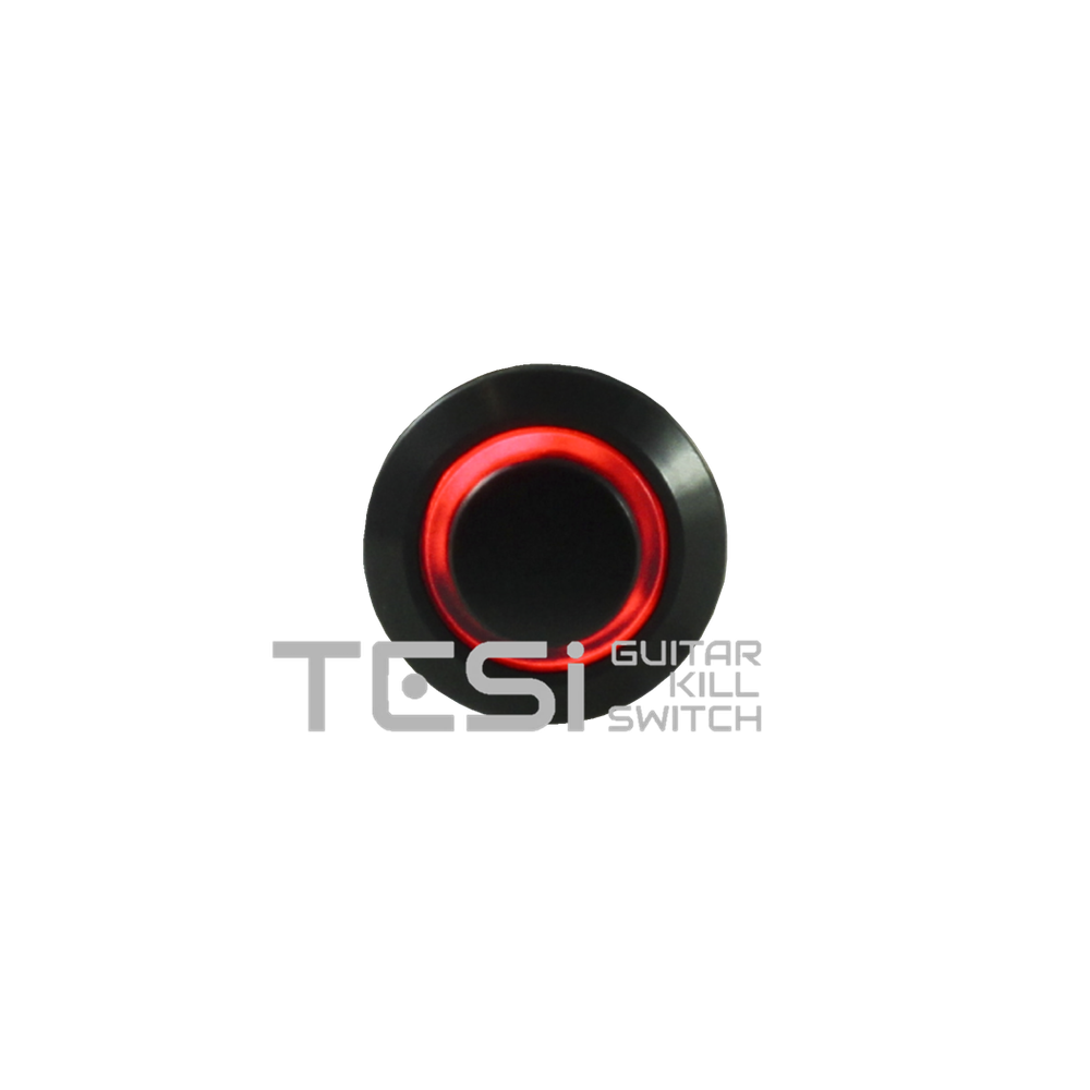Tesi POCO 12MM LED Momentary Push Button Guitar Kill Switch Black/Red