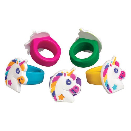 Rubbery Rings Unicorn Rings, 36/Pkg.