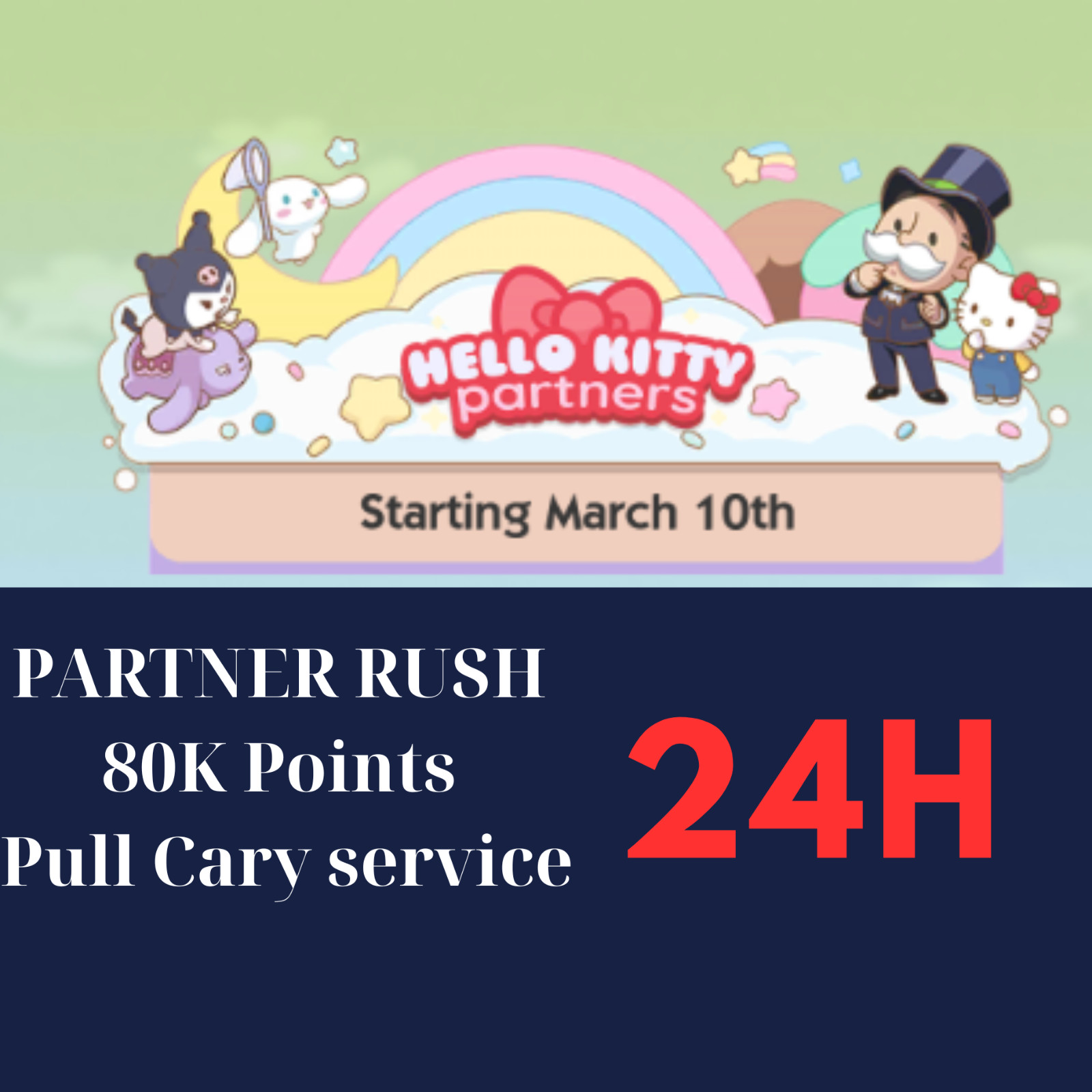 Monopoly_Go Pet Show Partners Event  ⭐️ Full Carry 80k Point ⭐️ 1 Slot