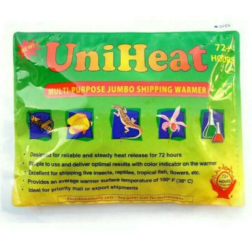 UniHeat 72 Hr (50 Piece) Shipping Warmer Heat Pack Bulk Exp 10/15/2028 or later